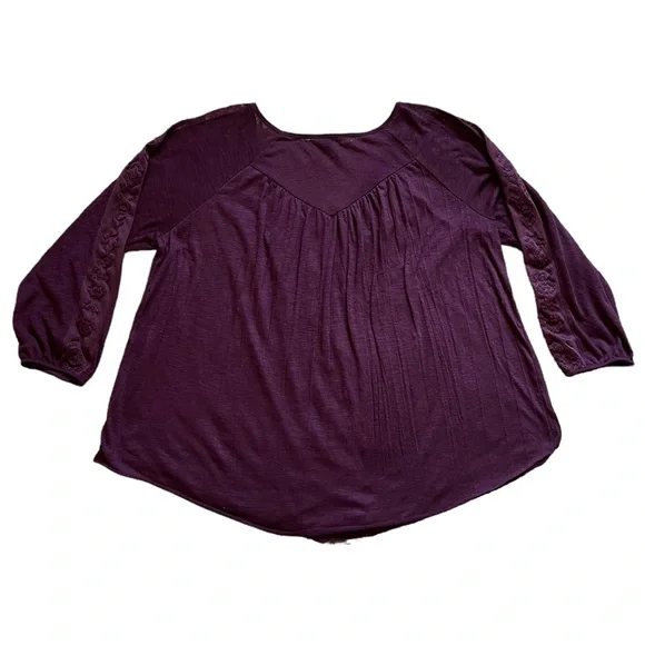 American Eagle Purple V-Neck Top | Women’s XL - Picture 5 of 7